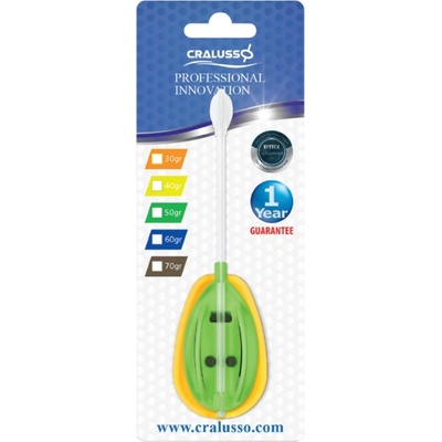 CRALUSSO BIG ROCKET METHOD KRMÍTKO+PLNIČKA FLUO ZELENÁ - (1+1KS/BAL) 30G