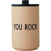 Design Letters Béžový termo hrnček You Rock 350 ml