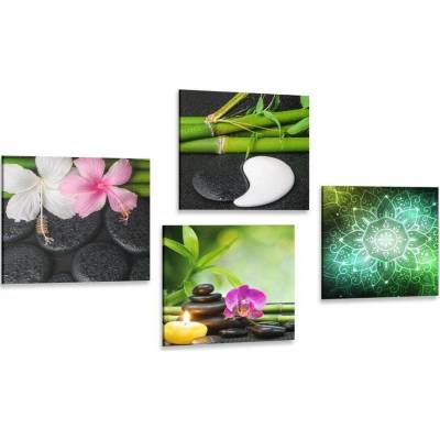 Set obrazů s nádechem klidu - 4x 40x40