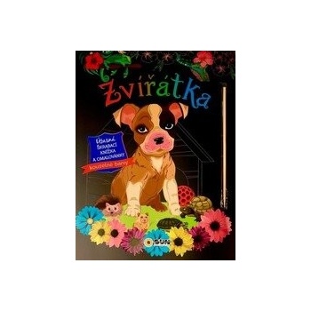 Zvířátka Úžasná škrábací knižka a omalovánky