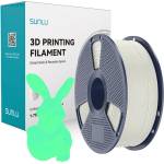 Sunlu PLA светещ в тъмното филамент (бял и зелен) (PLA Glow W-G)
