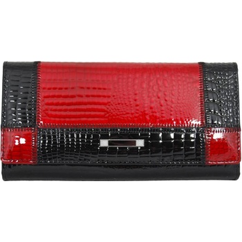 Cossroll NewBerry Dámská kožená peněženka 05-5242 černo-červená