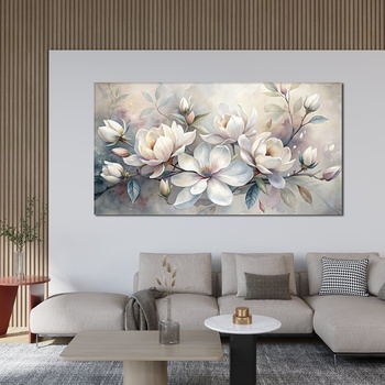 Image 1 of Decono Картина Винтидж Бели Цветя