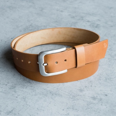 Vidra Brand kožený opasek ONE FIT ALL SVĚTLÝ černá přezka