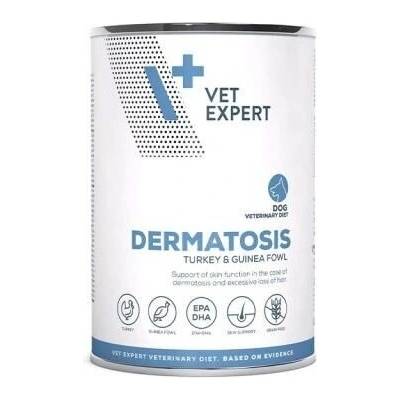 VetExpert Vet Expert Diet Dog Dermatosis Turkey & Guinea Fowl - Диетична храна за възрастни кучета с дерматологични заболявания и хранителна непоносимост 400g