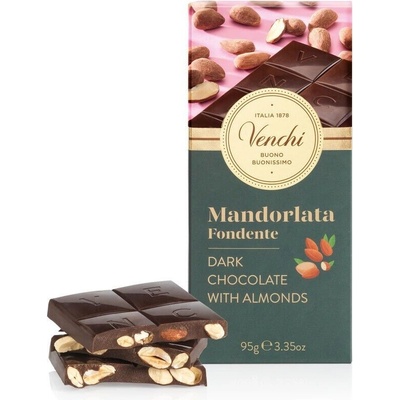 Mandorlata Horká čokoláda s praženými mandľami 95 g