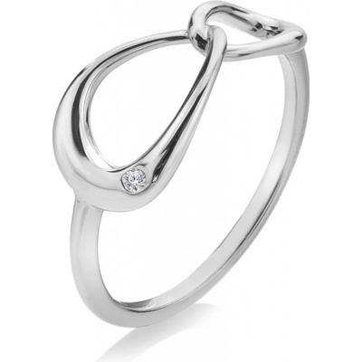 Hot Diamonds Strieborný dámsky prsteň s diamantom Sleek DR290