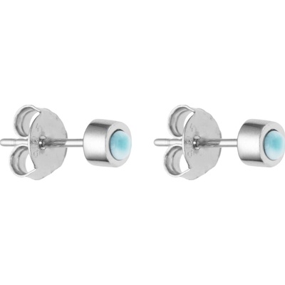 Jan Kos jewellery stříbrné náušnice s larimarem MHT-2047/S00