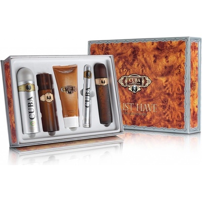 Cuba Original EDT 100 ml + EDT 35 ml + sprchový gél 200 ml + telový sprej 200 ml + voda po holení 100 ml darčeková sada