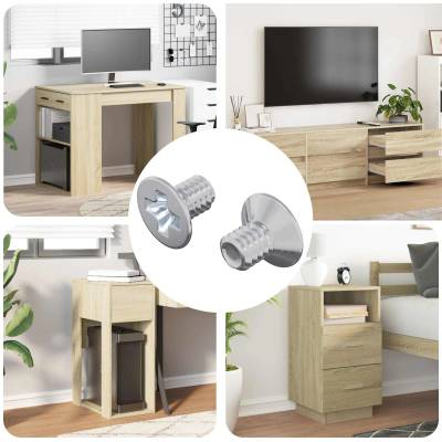 vidaXL Калетни винтове 2 бр. Сребрист M4 x 6 мм Стомана (864481)