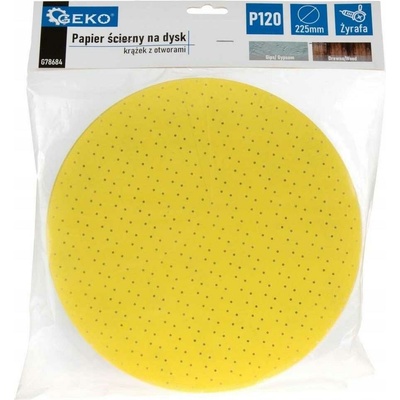Brúsny papier na kotúč brúsky Giraffe 225mm, zrnitosť 120, žltý s otvormi 61651