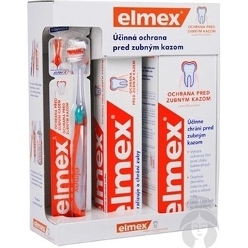 Elmex Caries Protection zubná kefka 1 ks + zubná pasta 75 ml + ústna voda 400 ml darčeková sada