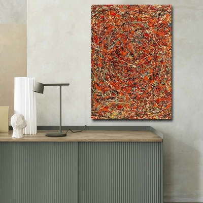 ASIR Obraz na plátně reprodukce THE FURY J. POLLOCK 70 cm