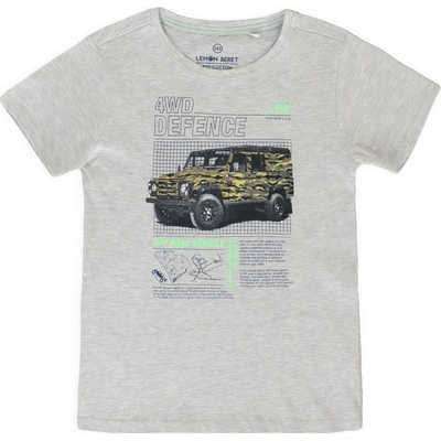 Chlapecké tričko z BIO bavlny LEMON BERET OFF ROAD šedá