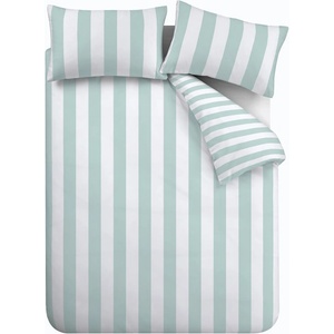Catherine Lansfield Двойно удължено спално бельо в цвят мента 230x220 cm Cove Stripe - Catherine Lansfield (BD/58100/W/KQS/SF)