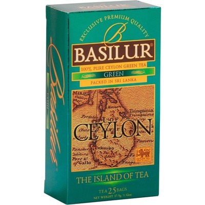 Basilur Island of Tea Green porcovaný s přebalem 25 sáčků