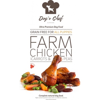 Dog's Chef Farm Chicken with Carrots & Peas for All Puppies 12 kg