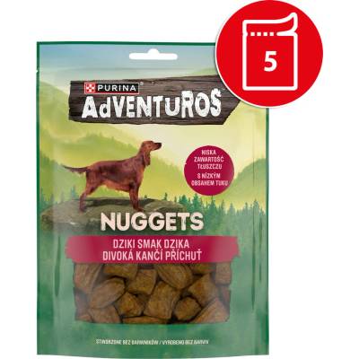 Adventuros snack dog nugetky s diviačie prich. 90 g