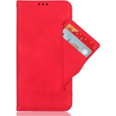 Pouzdro PROTEMIO 58577 SLOT Peněženkový obal pro TCL 405/406 červený