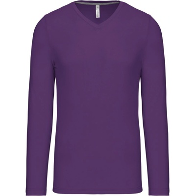 Kariban v-neck k358 / Мъжка тениска с дълъг ръкав - лилава m (20k35835002)