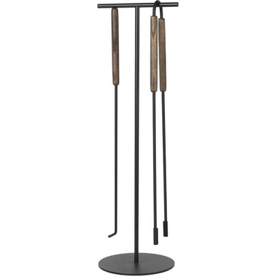 blomus Кафяв комплект за камина от 3 части blomus от серия ashi