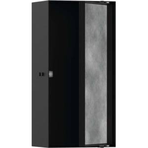 Hansgrohe XtraStoris Rock - Ниша за вграждане в стена, с вратички, 30x15x10 см, матово черно 56082670 (56082670)
