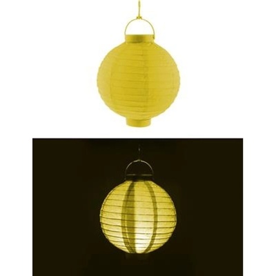 Lampion 20cm s LED světlem žlutý