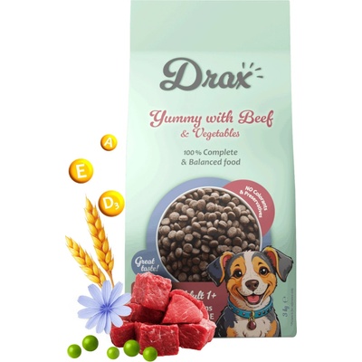 Drax Adult Dog s hovädzím a zeleninou 3 kg