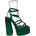 Chic Сандали Chic Women's Studded Multi-Strap Block Heel Platform Heeled Sandal - Green