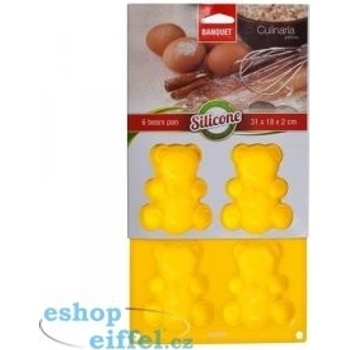 Banquet silikon forma 6ks méďové 31x18x2cm Culinaria