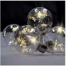 Solight sada LED vianočných gulí s hviezdami veľ. 8cm 6ks 30LED časovač tester 3xAA USB