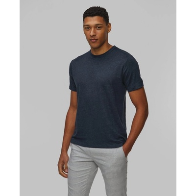 Mc2 Saint Barth Lněné pánské tričko Ecstasea N Tmavě modré