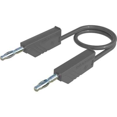 4mm PVC-test lead, on both sides stackable plugs, 2,5mm², 100 cm