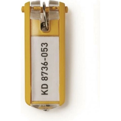 Prívesok na kľúče Menovky DURABLE key CLIP žlté 6ks DU195704