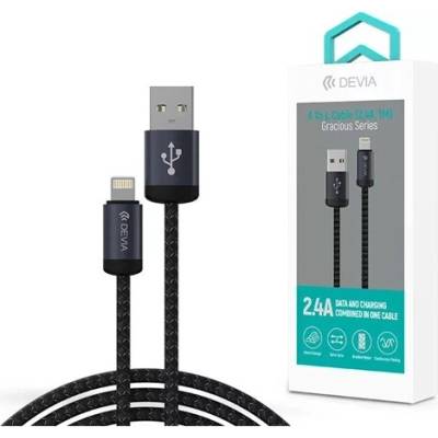 Devia ST108035 Gracious v2 12 W USB/Lightning 1m černý