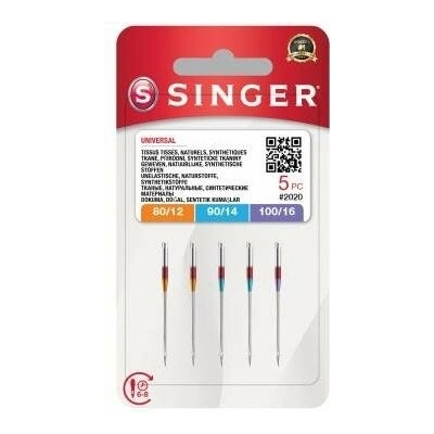 Ihla Ihly Singer 2020 - 80/12, 90/14, 100/16 - 5 ks - Univerzálna (132293)