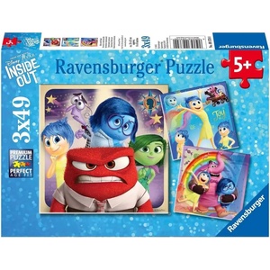 Ravensburger Детски пъзел Ravensburger 3 x 49 части - Отвътре навън (9370) - baby