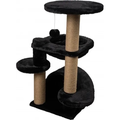 DUBEX Катерушка за котка, свод, два стълба, хамак, три площадки и топче 60 х 65 х 84 см, ЧЕРНА - dubex Турция 51530/tvr40-9