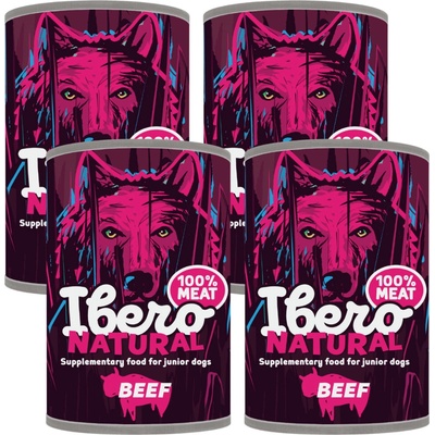 Ibero Natural Dog JUNIOR beef 4 x 400 g