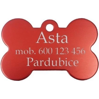 Šperky4U Hliníková psí známka kost PZ003 R – Zboží Dáma