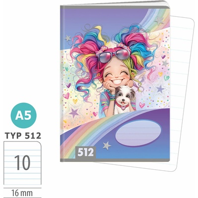 ARGUS Zošit A5 TYP 512 Rainbow Ella