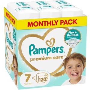 Pampers Памперси Pampers Premium Care 7 (15+кг. ) - 120 броя