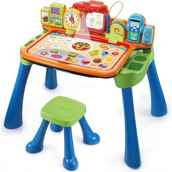 Smoby Set didaktický stôl Activity Table Cotoons so zvukom svetlom a balančný kužel s vankúšom Cosy