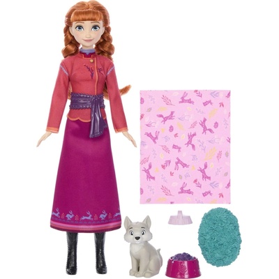 Mattel Anna Ledové Království Frozen set s vlčetem a doplňky