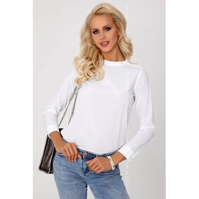 Merribel Дамска блуза с дълъг ръкав PernilleLA-Pernille White 85279 - Бял, размер XL