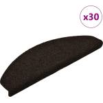 vidaXL Изтривалки за стълби, самозалепващи се, 30 бр. , 65x21x4 см, тъмнокафяви, полукръгли, големи (3365661)