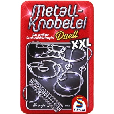 Sada kovových hlavolamů Duell XXL v plechové krabičce