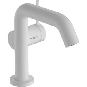 Hansgrohe Tecturis S - Смесител за мивка с чучур Push-Open, CoolStart, EcoSmart, бял мат 73320700 (73320700)