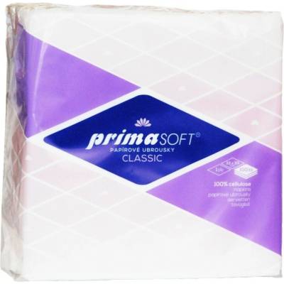 PrimaSoft ubrousky Classic 1V bílé 100ks 33x33cm