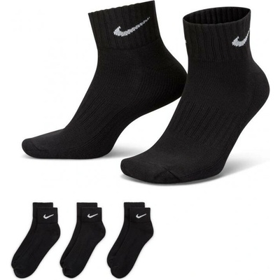 Nike 3PPK VALUE COTTON QUARTER SX4926-001 čierna